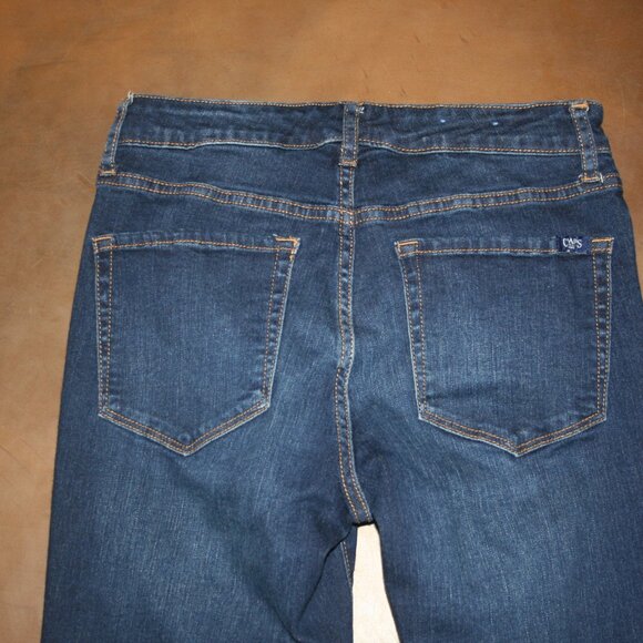 CHAPS Straight Demin Jeans Size 4 Mid Rise 26 x 29 Stretch Dark Blue Womens - Picture 7 of 8